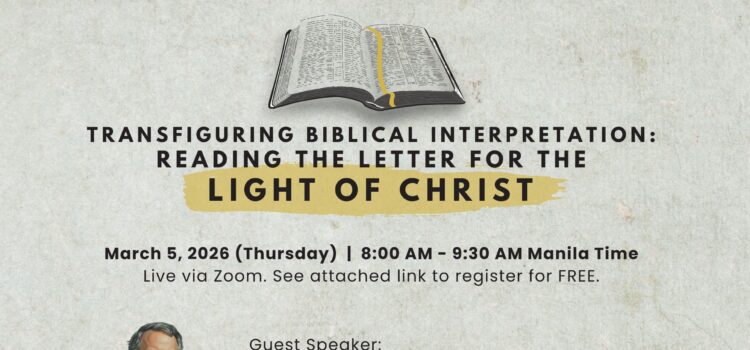 AGST Online Lecture Transfiguring Biblical Interpretation: Reading the Letter for the Light of Christ